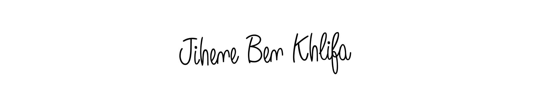 How to Draw Jihene Ben Khlifa signature style? Angelique-Rose-font-FFP is a latest design signature styles for name Jihene Ben Khlifa. Jihene Ben Khlifa signature style 5 images and pictures png