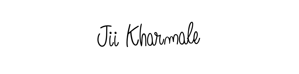 Similarly Angelique-Rose-font-FFP is the best handwritten signature design. Signature creator online .You can use it as an online autograph creator for name Jii Kharmale. Jii Kharmale signature style 5 images and pictures png