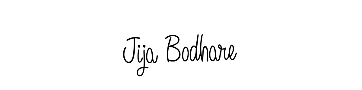 if you are searching for the best signature style for your name Jija Bodhare. so please give up your signature search. here we have designed multiple signature styles  using Angelique-Rose-font-FFP. Jija Bodhare signature style 5 images and pictures png