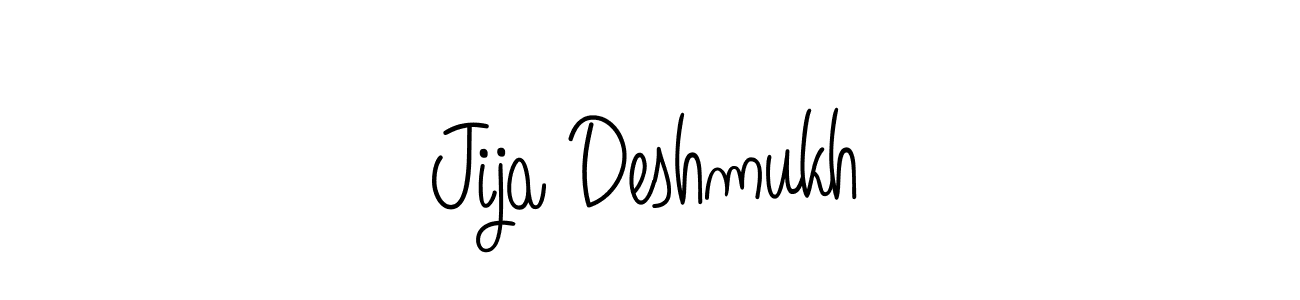 Create a beautiful signature design for name Jija Deshmukh. With this signature (Angelique-Rose-font-FFP) fonts, you can make a handwritten signature for free. Jija Deshmukh signature style 5 images and pictures png