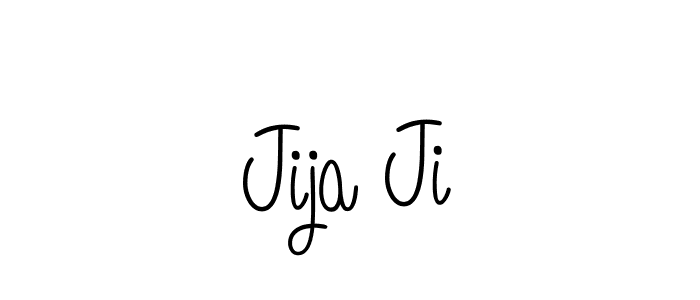 How to Draw Jija Ji signature style? Angelique-Rose-font-FFP is a latest design signature styles for name Jija Ji. Jija Ji signature style 5 images and pictures png