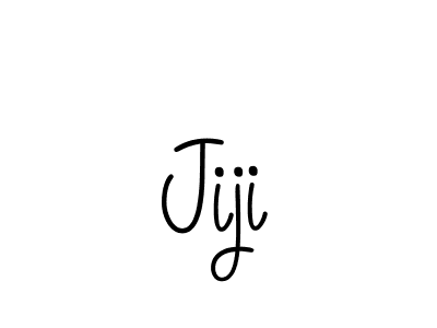 Use a signature maker to create a handwritten signature online. With this signature software, you can design (Angelique-Rose-font-FFP) your own signature for name Jiji. Jiji signature style 5 images and pictures png