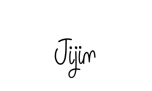 Make a beautiful signature design for name Jijin. With this signature (Angelique-Rose-font-FFP) style, you can create a handwritten signature for free. Jijin signature style 5 images and pictures png