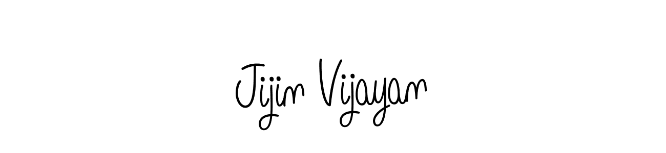 Jijin Vijayan stylish signature style. Best Handwritten Sign (Angelique-Rose-font-FFP) for my name. Handwritten Signature Collection Ideas for my name Jijin Vijayan. Jijin Vijayan signature style 5 images and pictures png