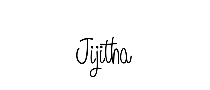 Make a beautiful signature design for name Jijitha. With this signature (Angelique-Rose-font-FFP) style, you can create a handwritten signature for free. Jijitha signature style 5 images and pictures png