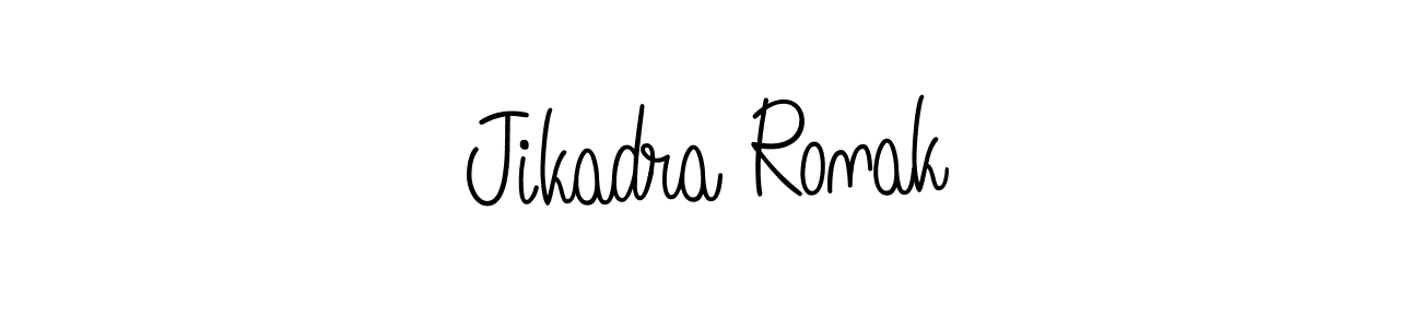 Use a signature maker to create a handwritten signature online. With this signature software, you can design (Angelique-Rose-font-FFP) your own signature for name Jikadra Ronak. Jikadra Ronak signature style 5 images and pictures png