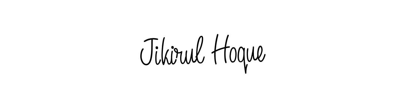 Design your own signature with our free online signature maker. With this signature software, you can create a handwritten (Angelique-Rose-font-FFP) signature for name Jikirul Hoque. Jikirul Hoque signature style 5 images and pictures png