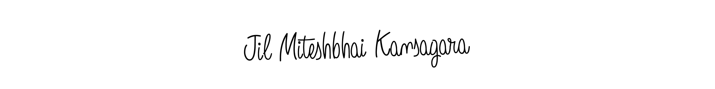 Jil Miteshbhai Kansagara stylish signature style. Best Handwritten Sign (Angelique-Rose-font-FFP) for my name. Handwritten Signature Collection Ideas for my name Jil Miteshbhai Kansagara. Jil Miteshbhai Kansagara signature style 5 images and pictures png