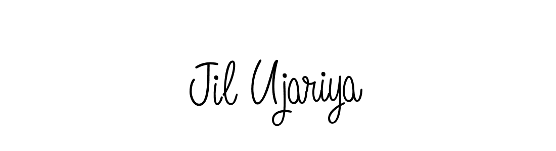 Here are the top 10 professional signature styles for the name Jil Ujariya. These are the best autograph styles you can use for your name. Jil Ujariya signature style 5 images and pictures png