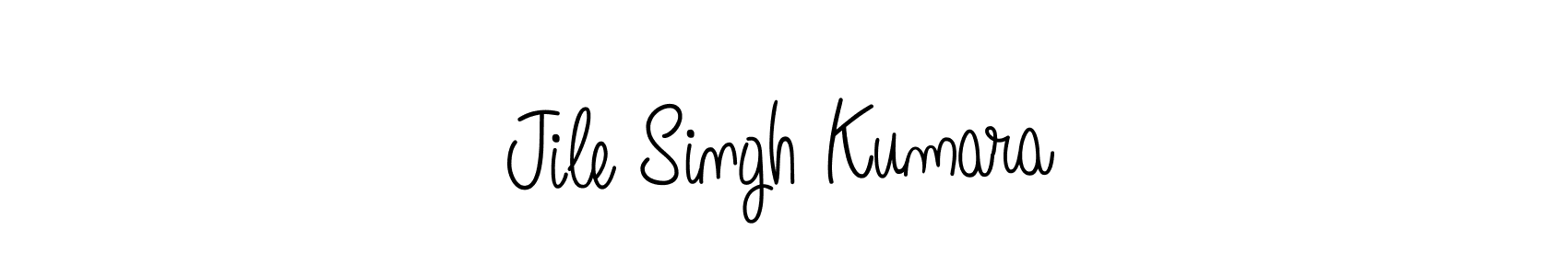 Make a beautiful signature design for name Jile Singh Kumara. With this signature (Angelique-Rose-font-FFP) style, you can create a handwritten signature for free. Jile Singh Kumara signature style 5 images and pictures png