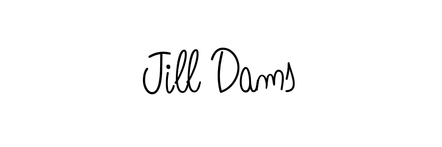Jill Dams stylish signature style. Best Handwritten Sign (Angelique-Rose-font-FFP) for my name. Handwritten Signature Collection Ideas for my name Jill Dams. Jill Dams signature style 5 images and pictures png