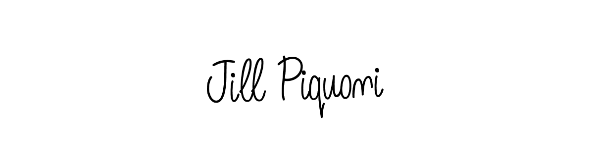 The best way (Angelique-Rose-font-FFP) to make a short signature is to pick only two or three words in your name. The name Jill Piquoni include a total of six letters. For converting this name. Jill Piquoni signature style 5 images and pictures png