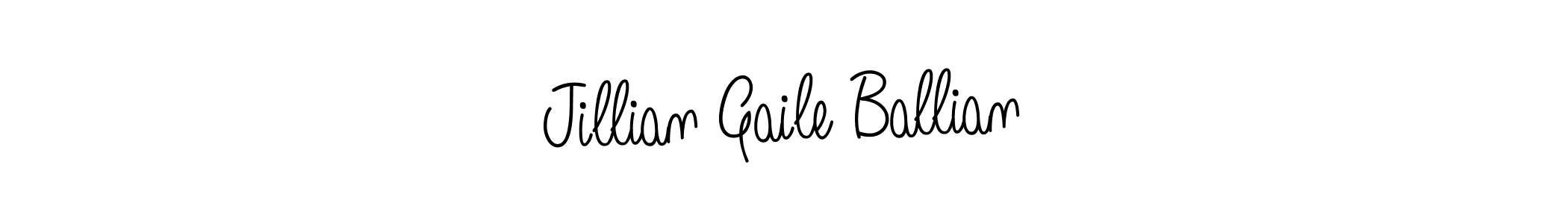 Make a short Jillian Gaile Ballian signature style. Manage your documents anywhere anytime using Angelique-Rose-font-FFP. Create and add eSignatures, submit forms, share and send files easily. Jillian Gaile Ballian signature style 5 images and pictures png