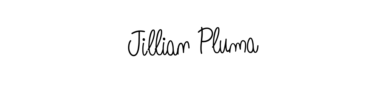 How to make Jillian Pluma name signature. Use Angelique-Rose-font-FFP style for creating short signs online. This is the latest handwritten sign. Jillian Pluma signature style 5 images and pictures png