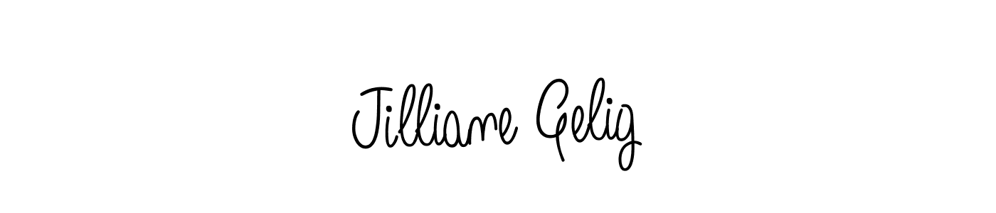 The best way (Angelique-Rose-font-FFP) to make a short signature is to pick only two or three words in your name. The name Jilliane Gelig include a total of six letters. For converting this name. Jilliane Gelig signature style 5 images and pictures png