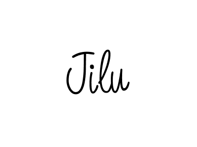 Make a beautiful signature design for name Jilu. With this signature (Angelique-Rose-font-FFP) style, you can create a handwritten signature for free. Jilu signature style 5 images and pictures png