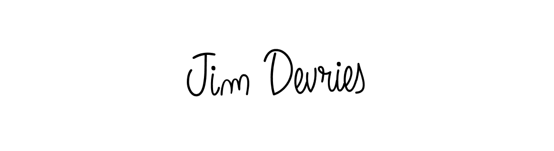 How to Draw Jim Devries signature style? Angelique-Rose-font-FFP is a latest design signature styles for name Jim Devries. Jim Devries signature style 5 images and pictures png