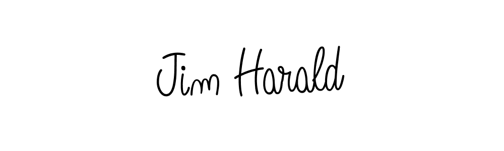 Use a signature maker to create a handwritten signature online. With this signature software, you can design (Angelique-Rose-font-FFP) your own signature for name Jim Harald. Jim Harald signature style 5 images and pictures png