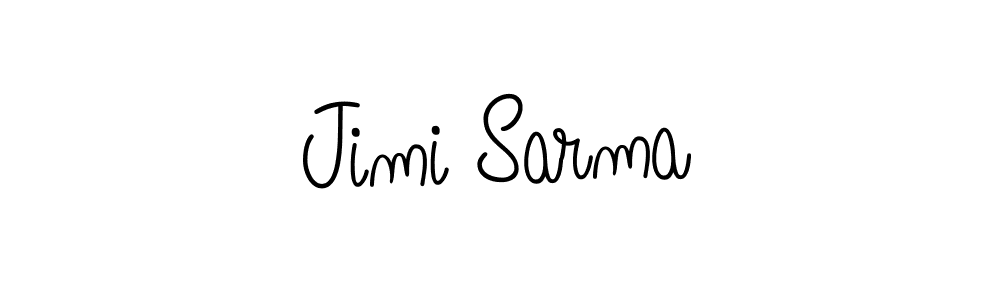 Design your own signature with our free online signature maker. With this signature software, you can create a handwritten (Angelique-Rose-font-FFP) signature for name Jimi Sarma. Jimi Sarma signature style 5 images and pictures png