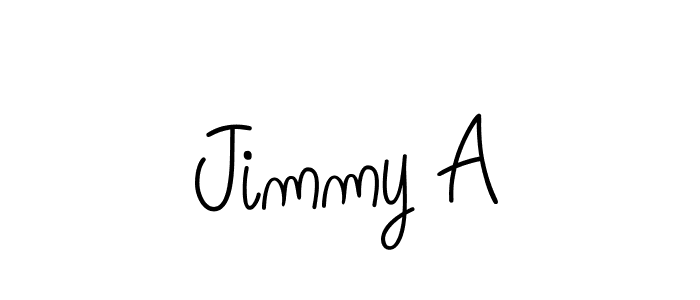 Make a beautiful signature design for name Jimmy A. With this signature (Angelique-Rose-font-FFP) style, you can create a handwritten signature for free. Jimmy A signature style 5 images and pictures png