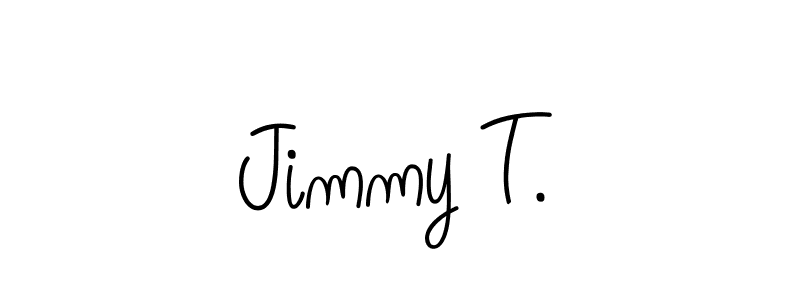 Design your own signature with our free online signature maker. With this signature software, you can create a handwritten (Angelique-Rose-font-FFP) signature for name Jimmy T.. Jimmy T. signature style 5 images and pictures png