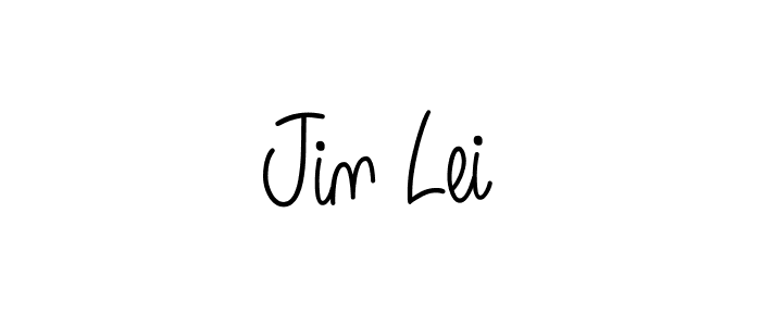 Make a beautiful signature design for name Jin Lei. With this signature (Angelique-Rose-font-FFP) style, you can create a handwritten signature for free. Jin Lei signature style 5 images and pictures png