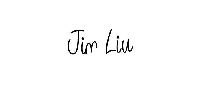 Make a beautiful signature design for name Jin Liu. With this signature (Angelique-Rose-font-FFP) style, you can create a handwritten signature for free. Jin Liu signature style 5 images and pictures png