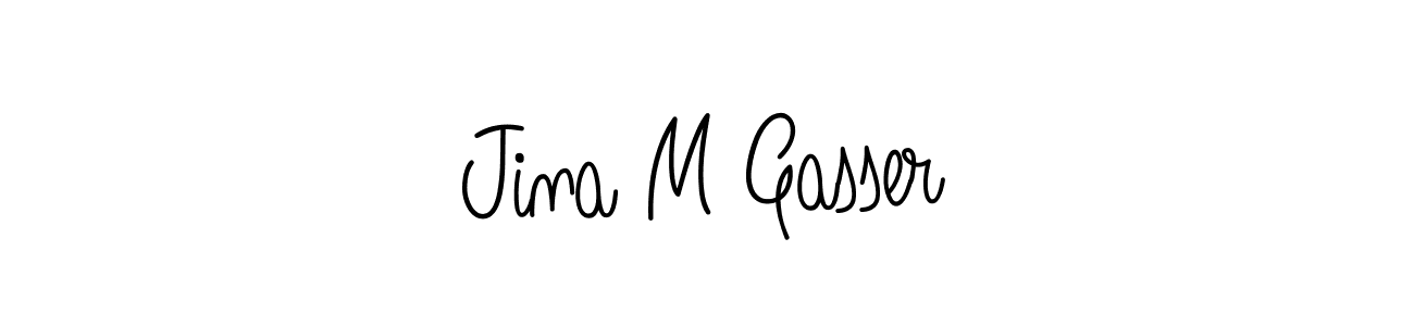 How to Draw Jina M Gasser signature style? Angelique-Rose-font-FFP is a latest design signature styles for name Jina M Gasser. Jina M Gasser signature style 5 images and pictures png