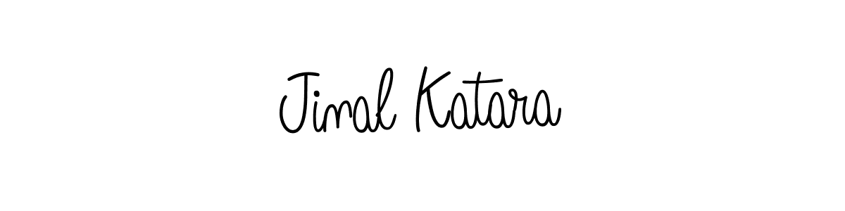 You should practise on your own different ways (Angelique-Rose-font-FFP) to write your name (Jinal Katara) in signature. don't let someone else do it for you. Jinal Katara signature style 5 images and pictures png
