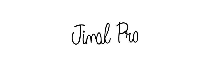 Make a beautiful signature design for name Jinal Pro. With this signature (Angelique-Rose-font-FFP) style, you can create a handwritten signature for free. Jinal Pro signature style 5 images and pictures png