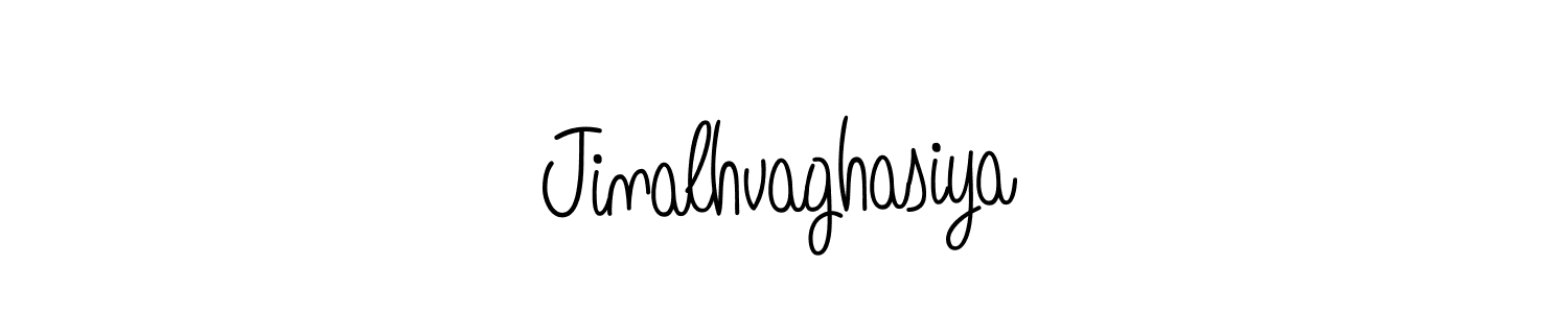 You should practise on your own different ways (Angelique-Rose-font-FFP) to write your name (Jinalhvaghasiya) in signature. don't let someone else do it for you. Jinalhvaghasiya signature style 5 images and pictures png