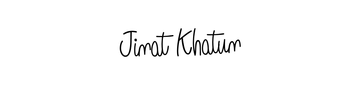 You should practise on your own different ways (Angelique-Rose-font-FFP) to write your name (Jinat Khatun) in signature. don't let someone else do it for you. Jinat Khatun signature style 5 images and pictures png