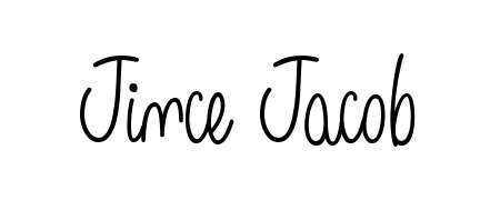 The Angelique-Rose-font-FFP font transforms the name Jince Jacob into an executive sign with sharp precision and distinguished character. Jince Jacob signature style 5 images and pictures png