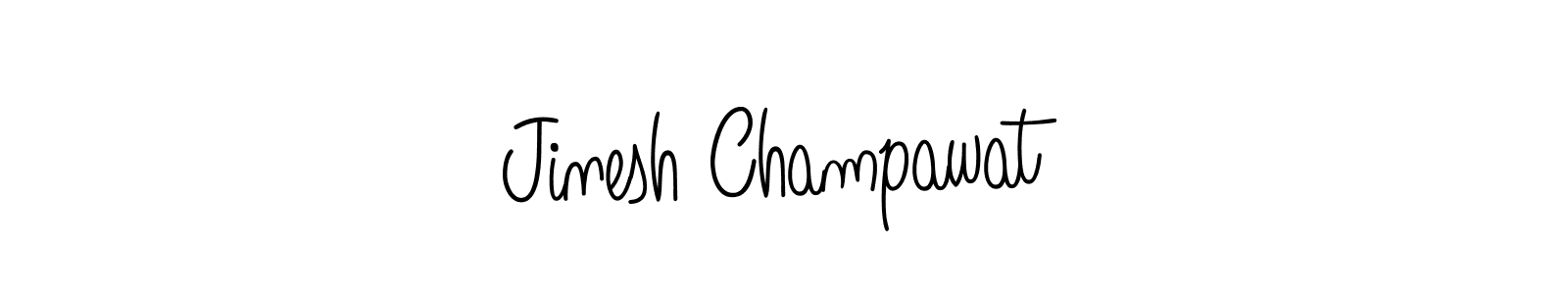 The best way (Angelique-Rose-font-FFP) to make a short signature is to pick only two or three words in your name. The name Jinesh Champawat include a total of six letters. For converting this name. Jinesh Champawat signature style 5 images and pictures png