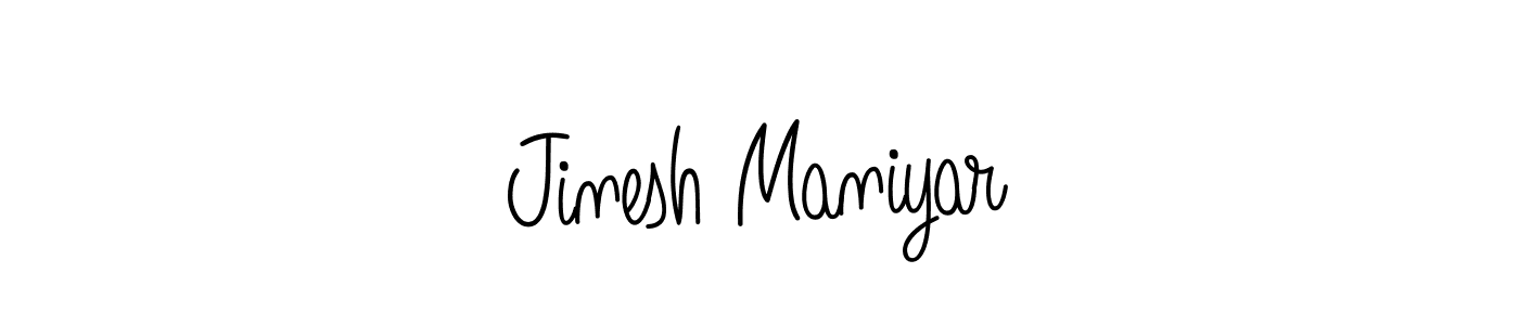 Use a signature maker to create a handwritten signature online. With this signature software, you can design (Angelique-Rose-font-FFP) your own signature for name Jinesh Maniyar. Jinesh Maniyar signature style 5 images and pictures png