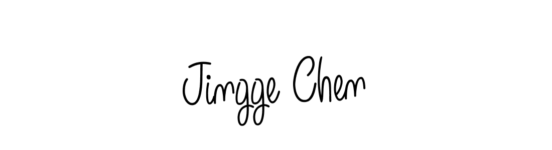 How to make Jingge Chen name signature. Use Angelique-Rose-font-FFP style for creating short signs online. This is the latest handwritten sign. Jingge Chen signature style 5 images and pictures png