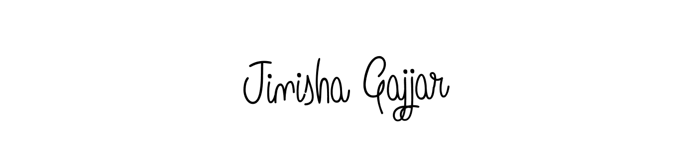 Angelique-Rose-font-FFP is a professional signature style that is perfect for those who want to add a touch of class to their signature. It is also a great choice for those who want to make their signature more unique. Get Jinisha Gajjar name to fancy signature for free. Jinisha Gajjar signature style 5 images and pictures png