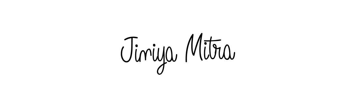 How to Draw Jiniya Mitra signature style? Angelique-Rose-font-FFP is a latest design signature styles for name Jiniya Mitra. Jiniya Mitra signature style 5 images and pictures png