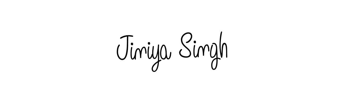 Design your own signature with our free online signature maker. With this signature software, you can create a handwritten (Angelique-Rose-font-FFP) signature for name Jiniya Singh. Jiniya Singh signature style 5 images and pictures png