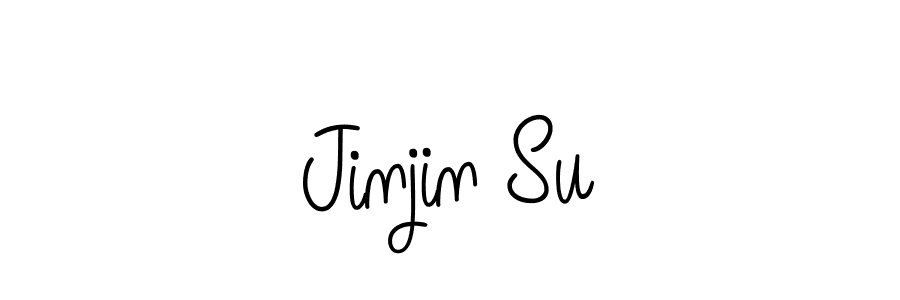 The best way (Angelique-Rose-font-FFP) to make a short signature is to pick only two or three words in your name. The name Jinjin Su include a total of six letters. For converting this name. Jinjin Su signature style 5 images and pictures png