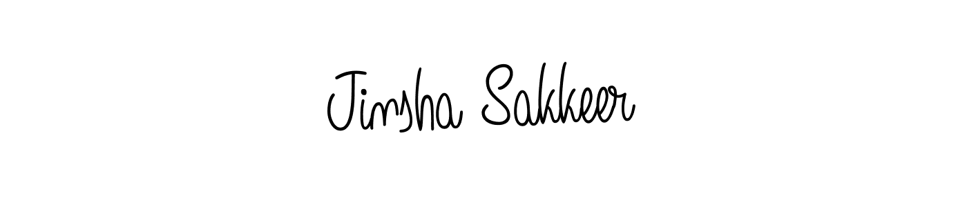 Also You can easily find your signature by using the search form. We will create Jinsha Sakkeer name handwritten signature images for you free of cost using Angelique-Rose-font-FFP sign style. Jinsha Sakkeer signature style 5 images and pictures png