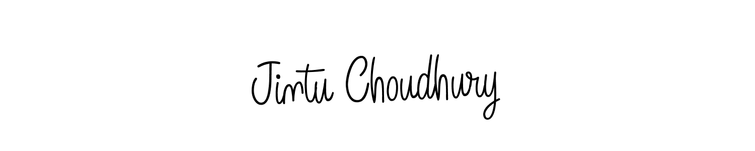 How to make Jintu Choudhury name signature. Use Angelique-Rose-font-FFP style for creating short signs online. This is the latest handwritten sign. Jintu Choudhury signature style 5 images and pictures png