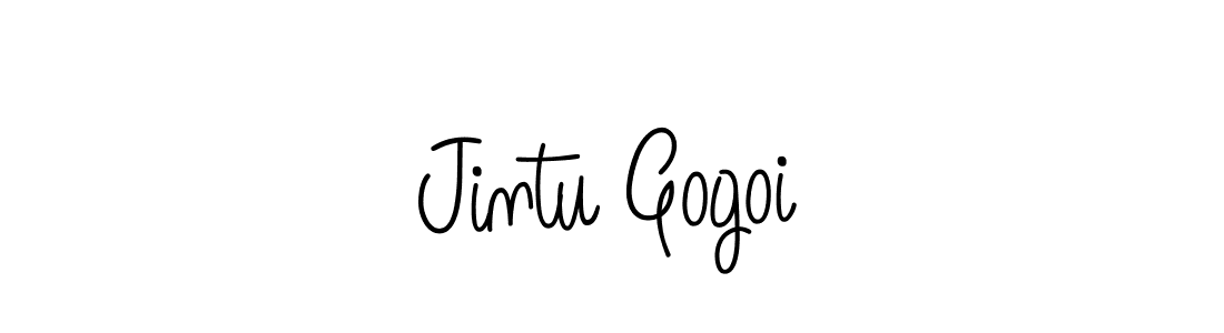 The best way (Angelique-Rose-font-FFP) to make a short signature is to pick only two or three words in your name. The name Jintu Gogoi include a total of six letters. For converting this name. Jintu Gogoi signature style 5 images and pictures png