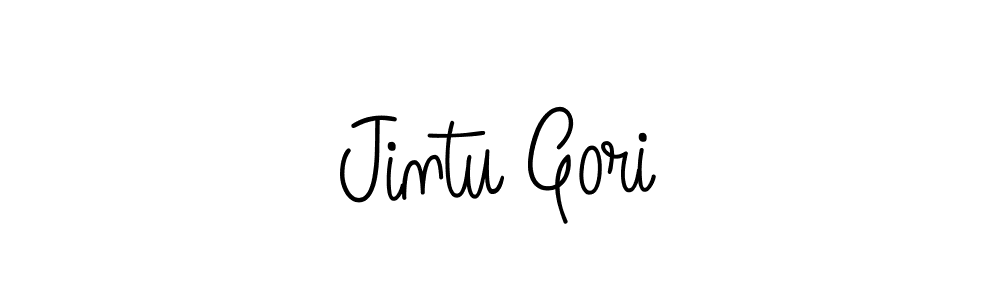 You should practise on your own different ways (Angelique-Rose-font-FFP) to write your name (Jintu Gori) in signature. don't let someone else do it for you. Jintu Gori signature style 5 images and pictures png