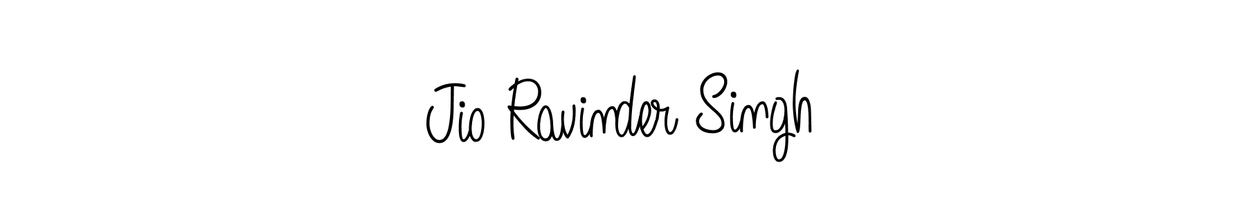 Make a beautiful signature design for name Jio Ravinder Singh. With this signature (Angelique-Rose-font-FFP) style, you can create a handwritten signature for free. Jio Ravinder Singh signature style 5 images and pictures png