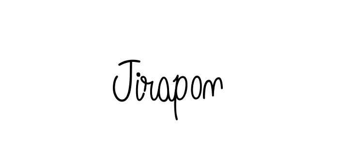 Design your own signature with our free online signature maker. With this signature software, you can create a handwritten (Angelique-Rose-font-FFP) signature for name Jirapon. Jirapon signature style 5 images and pictures png