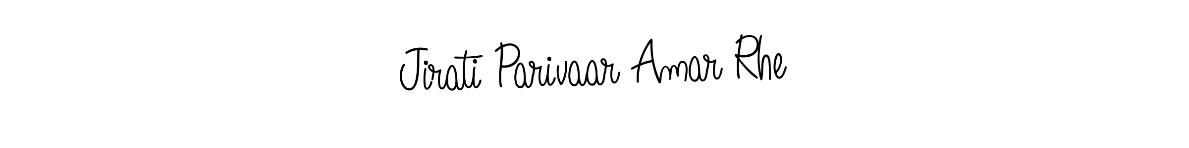 Once you've used our free online signature maker to create your best signature Angelique-Rose-font-FFP style, it's time to enjoy all of the benefits that Jirati Parivaar Amar Rhe name signing documents. Jirati Parivaar Amar Rhe signature style 5 images and pictures png