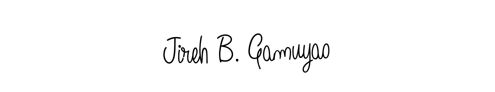 Check out images of Autograph of Jireh B. Gamuyao name. Actor Jireh B. Gamuyao Signature Style. Angelique-Rose-font-FFP is a professional sign style online. Jireh B. Gamuyao signature style 5 images and pictures png
