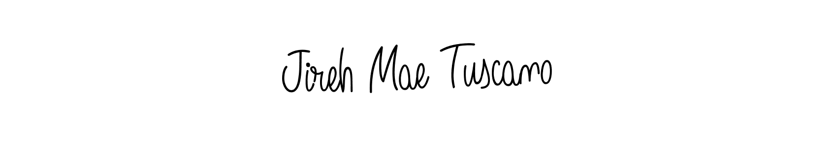 Make a beautiful signature design for name Jireh Mae Tuscano. With this signature (Angelique-Rose-font-FFP) style, you can create a handwritten signature for free. Jireh Mae Tuscano signature style 5 images and pictures png