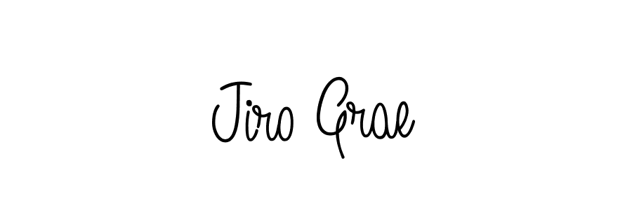 Jiro Grae stylish signature style. Best Handwritten Sign (Angelique-Rose-font-FFP) for my name. Handwritten Signature Collection Ideas for my name Jiro Grae. Jiro Grae signature style 5 images and pictures png